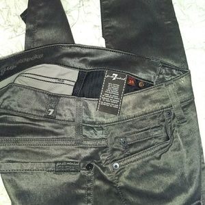 Grey Sheen Skinny Jeans